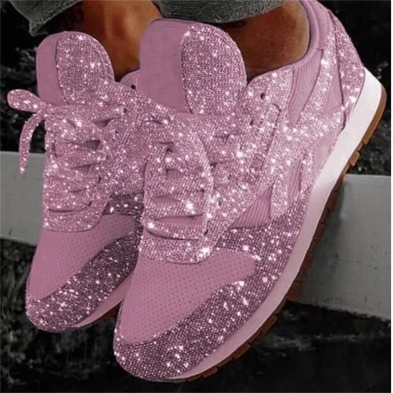 Ladies Fashion Sneakers Sparkling with Innovative Design and Non-Slip Sole Lune London