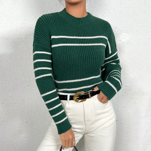 Striped knit sweater for women Lune London