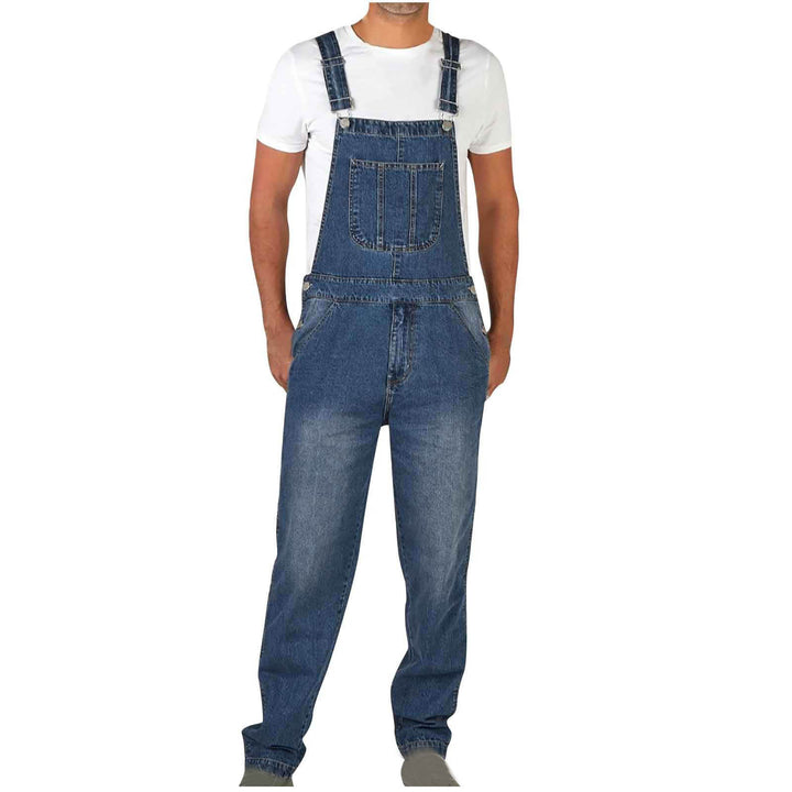 Men's denim overall in a casual cut with adjustable straps Lune London
