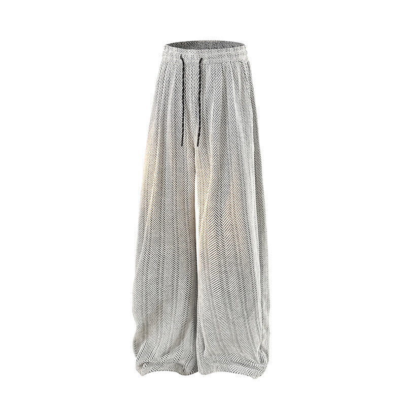 Fashion pants for women with a wide cut and elastic waistband Lune London