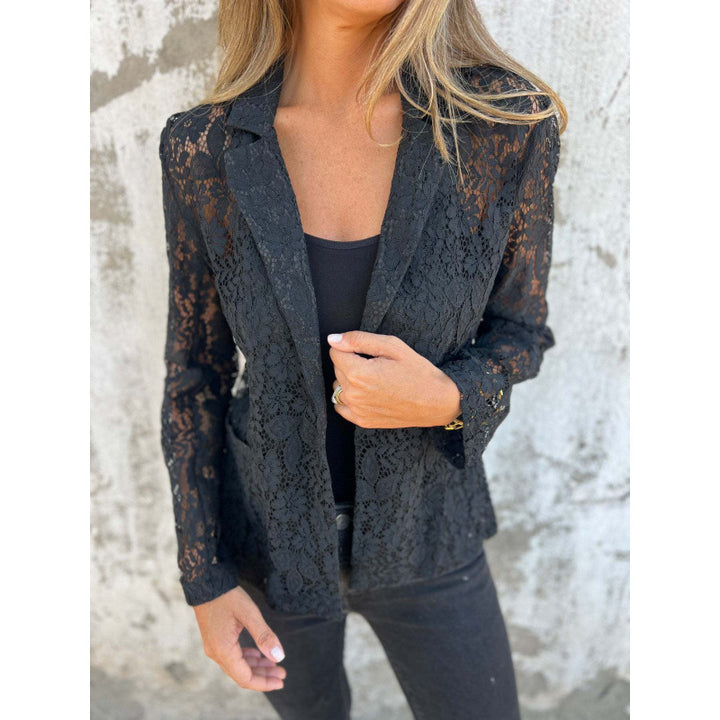 Lace blazer for women with a feminine style featuring delicate lace elements Lune London