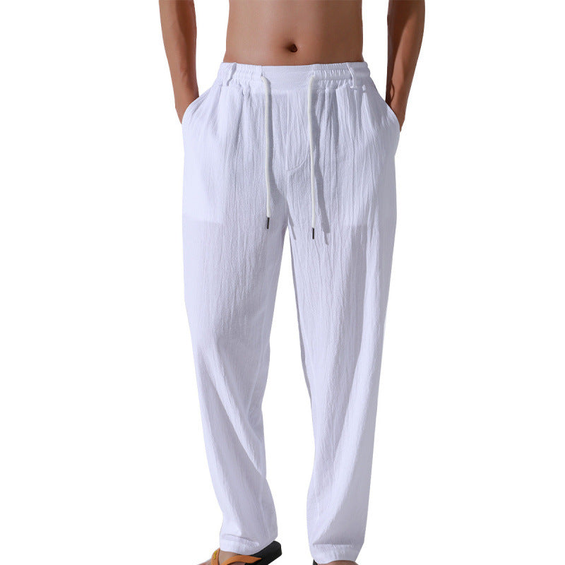 Comfortable beach pants for men with elastic waistband and loose fit Lune London