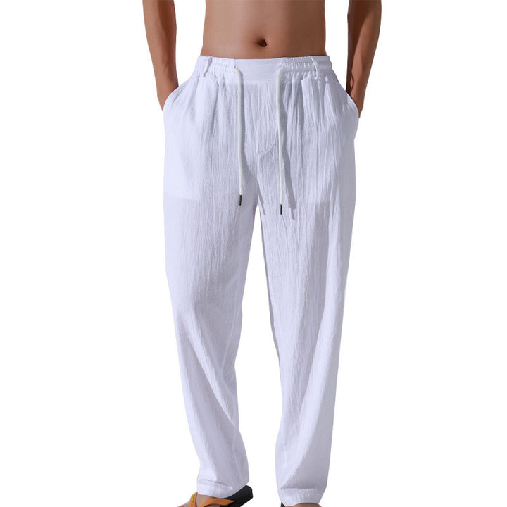 Comfortable beach pants for men with elastic waistband and loose fit Lune London
