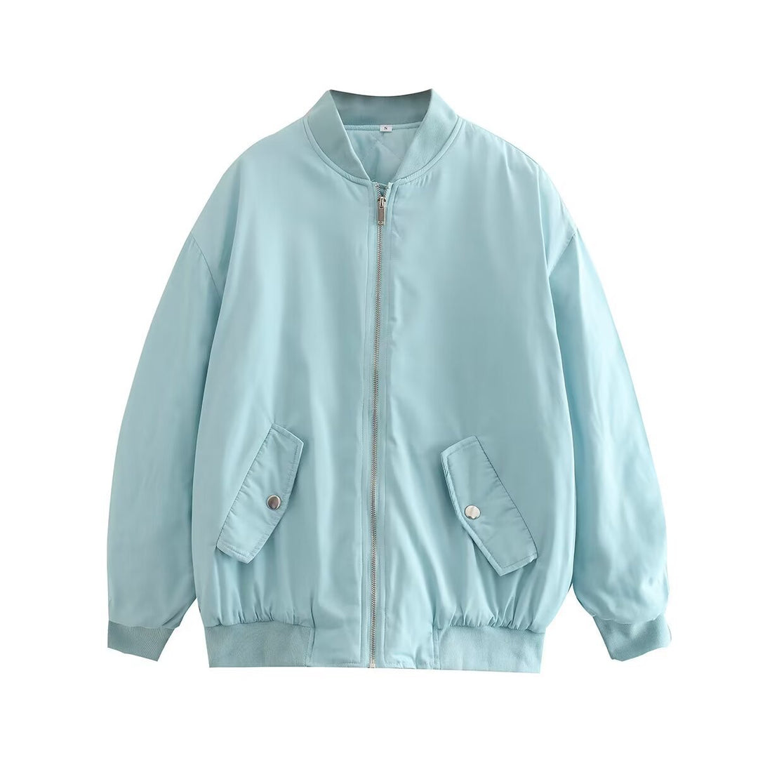 Casual bomber jacket for women with practical pockets and zipper Lune London
