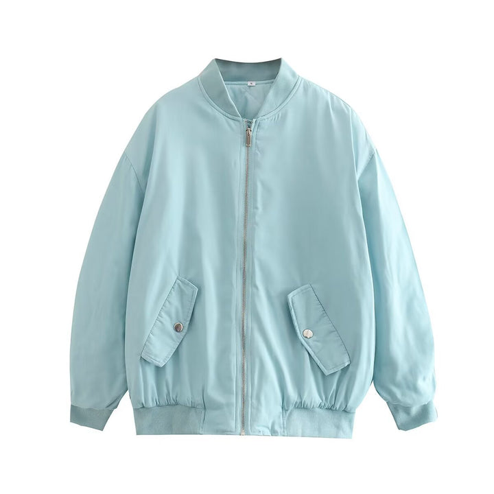 Casual bomber jacket for women with practical pockets and zipper Lune London