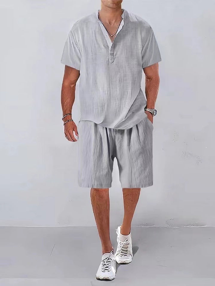 Men Casual Relaxed Fit Linen Set Lune London