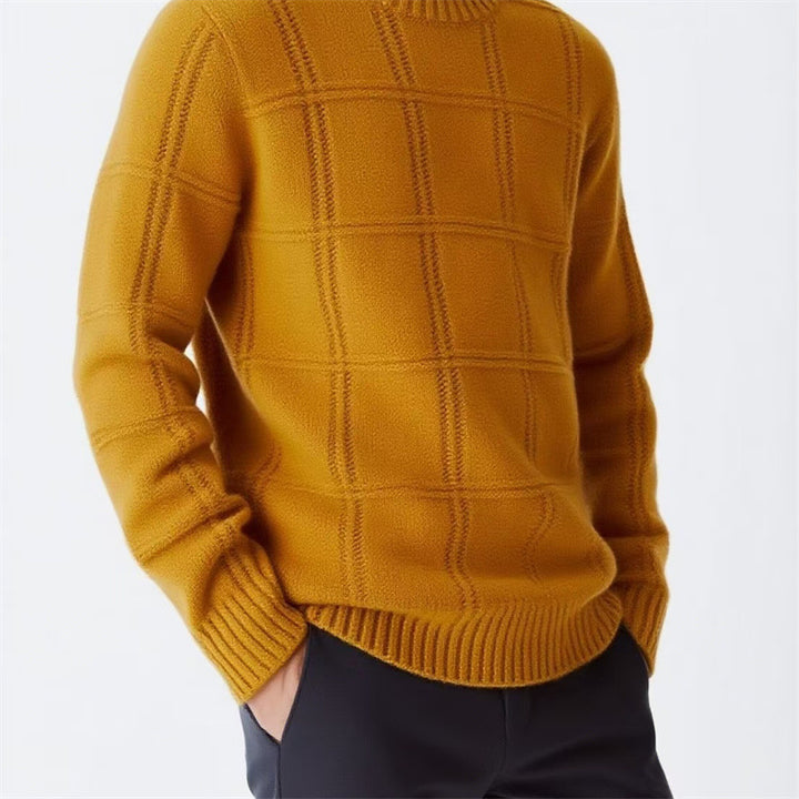 Men's knitted sweater with textured design Lune London