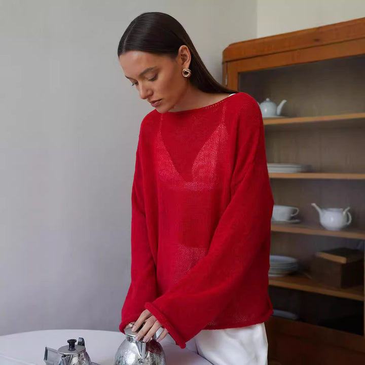 Pull en tricot léger pour femmes avec coupe ample Chic & Stil