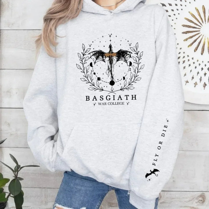 Women's hooded sweatshirt with impressive fantasy design Lune London