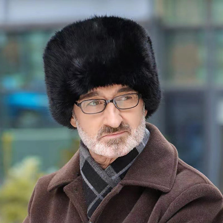Fur hat for men with ear protection Lune London