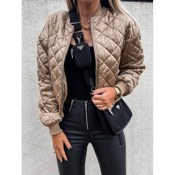 Quilted jacket for women with elastic waist and practical pockets Lune London