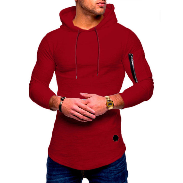 Men's hooded sweatshirt with asymmetric cut and zip pocket Lune London
