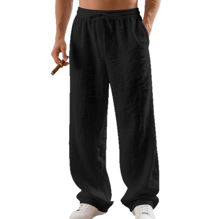 Casual air cargo pants for men with elastic waistband and handy pockets Lune London