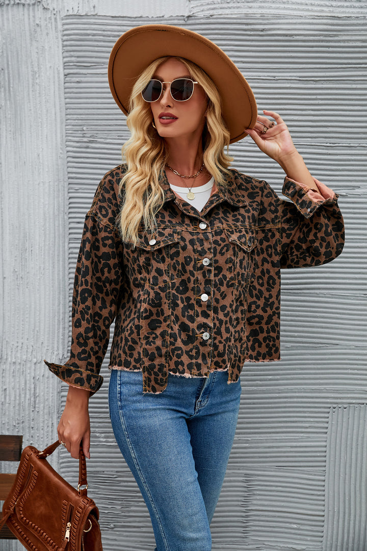 Lune London Leopard Print Denim Jacket for Women
