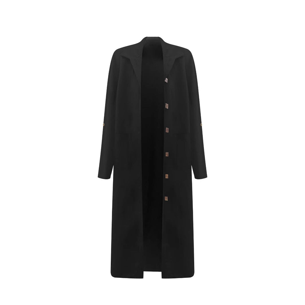 Oversized coat for ladies with classic lapels and button details Lune London