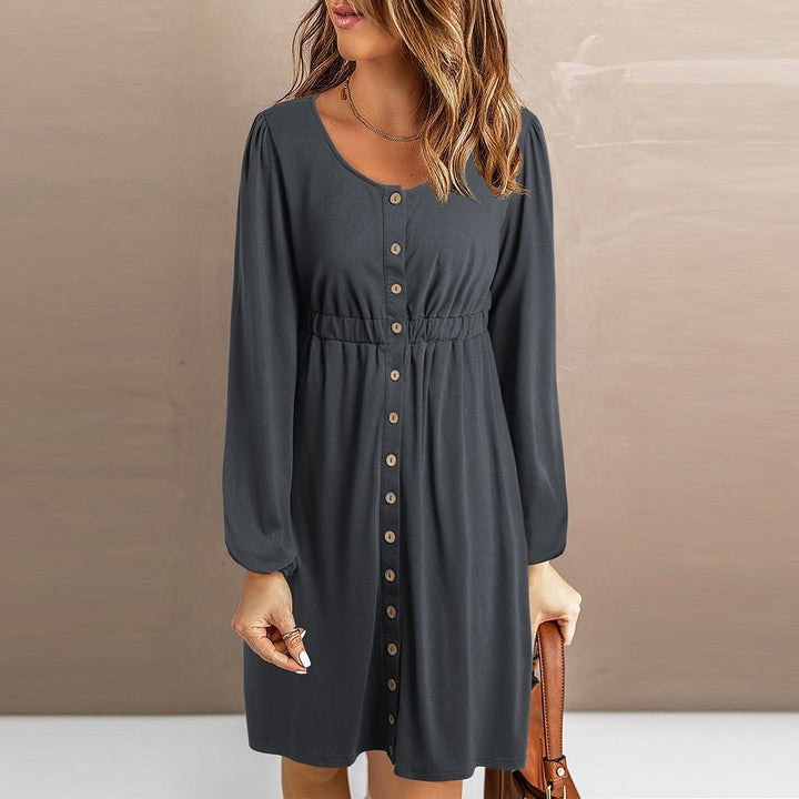 Summer dress for women with fitted cut and long sleeves Lune London