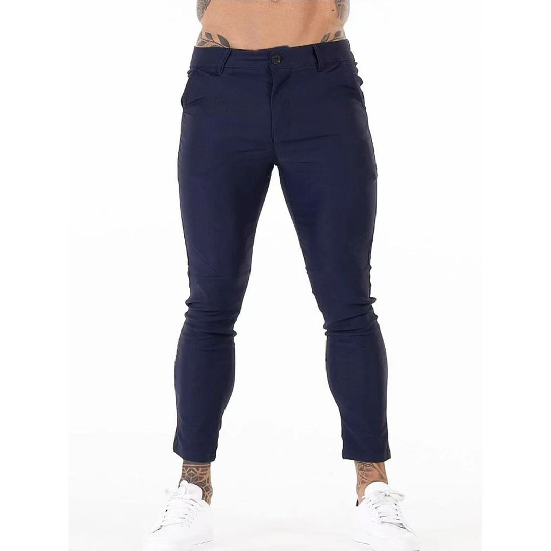 Elegant and comfortable slim fit pants for men with elastic waist and functional pockets Lune London