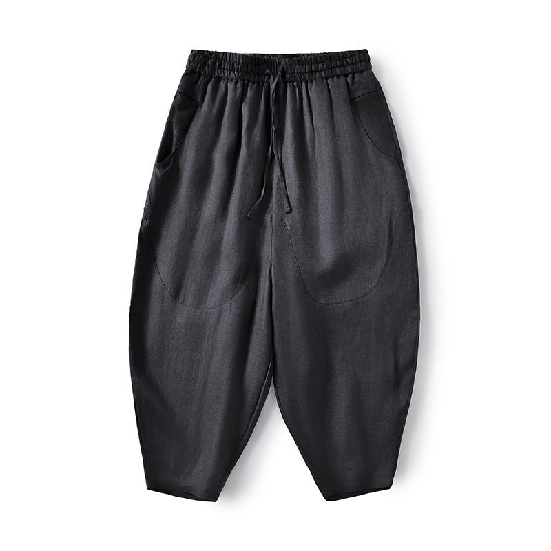 Linen pants for women with a relaxed fit and elastic waist Lune London