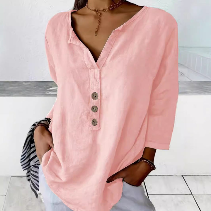 Shirt blouse for women with casual button placket Lune London