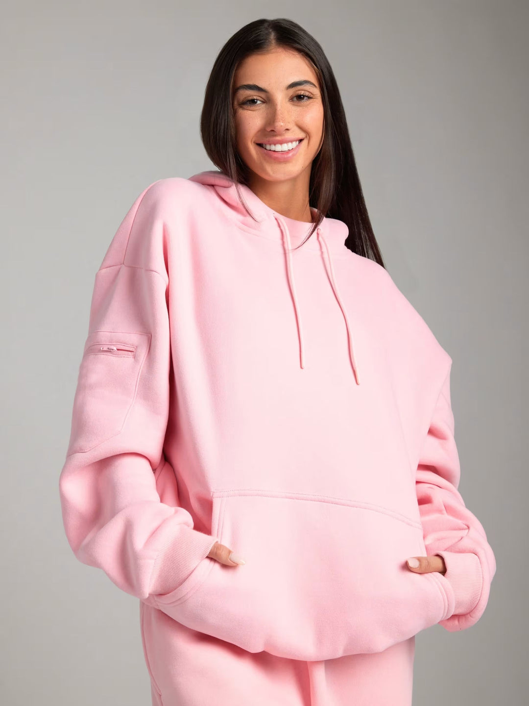 Ladies comfortable hoodie with integrated sleep mask Chic & Stil