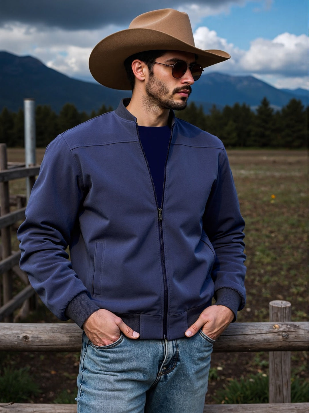 Sporty bomber jacket for men with elegant details Lune London