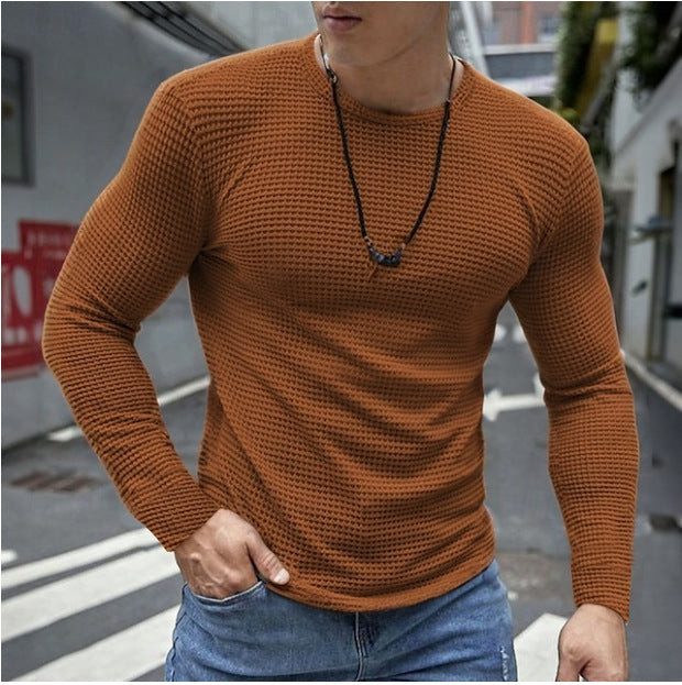 Men's long sleeve shirt in textured cotton blend Lune London