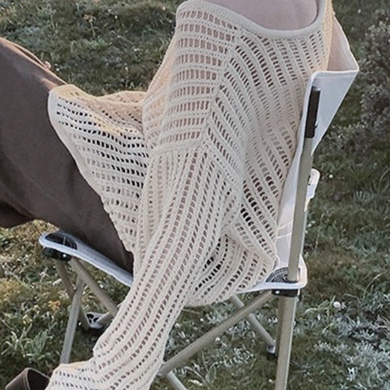 Lightweight knitted sweater for women with a loose fit and a discreet lace pattern Lune London