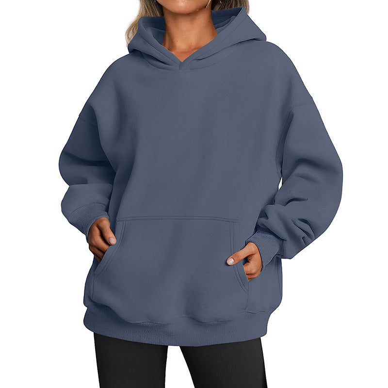 Women oversized casual hoodie with deep collar Lune London