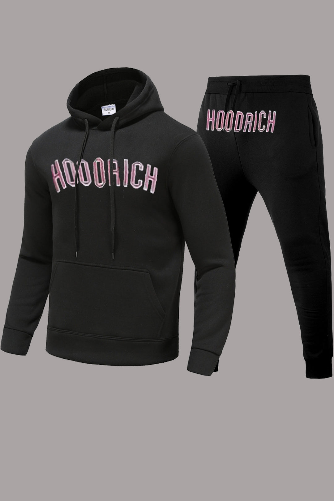 Men's sporty hoodie and jogger pants set with trendy inscription Lune London