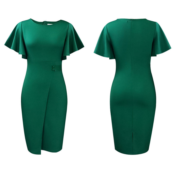 Fitted dress for women with elegant bell sleeves and a tailored fit Lune London