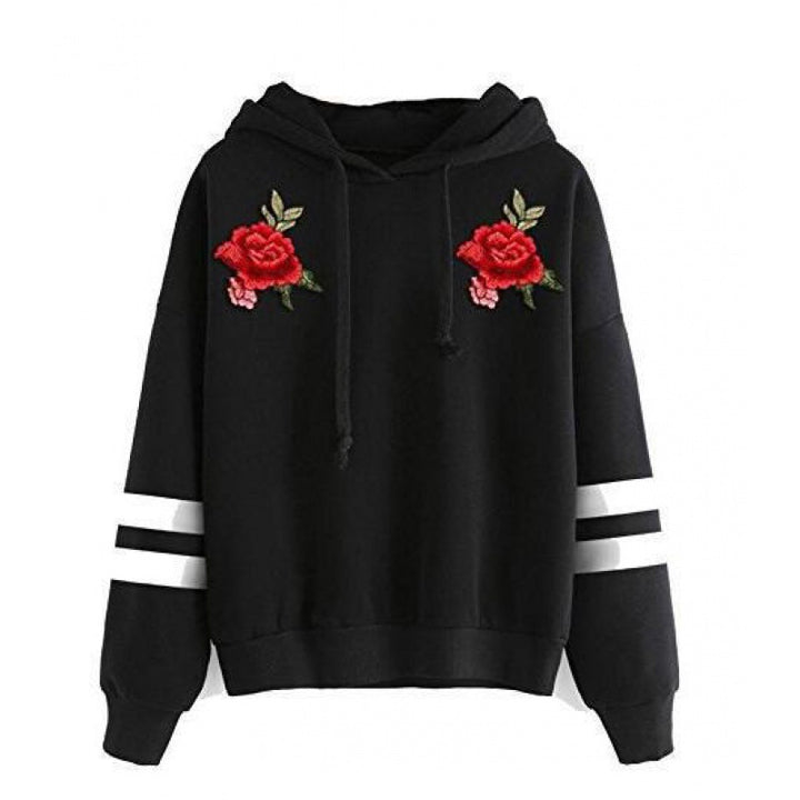 Sweat-shirt pour femmes avec broderie rose de haute qualité Chic & Stil