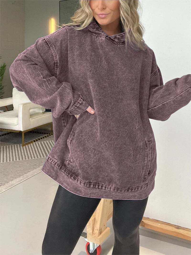 Casual denim hoodie for women Lune London