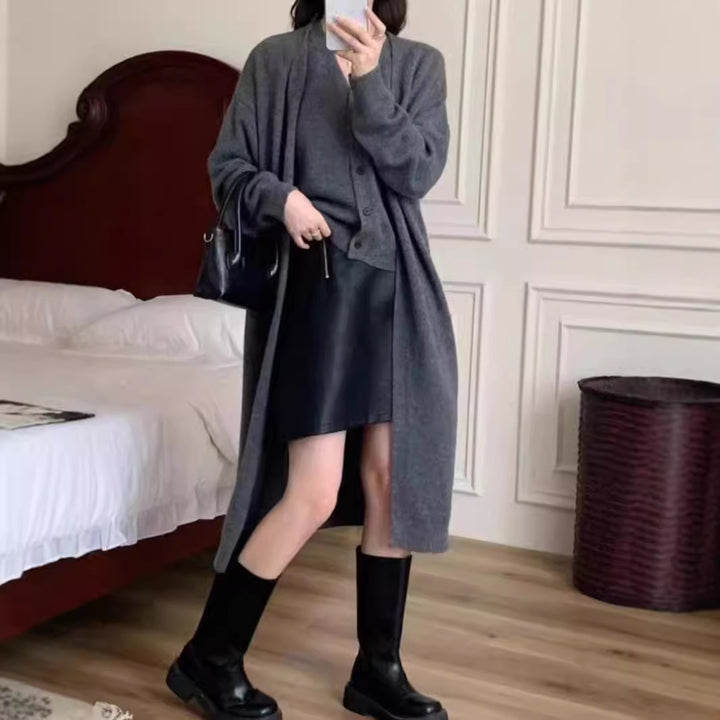 Women Long Sleeve Cardigan with Chic and Stylish Decorative Button Design