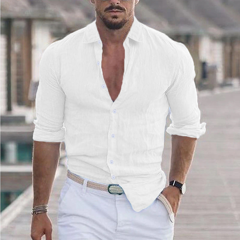 Men's Lightweight Linen Button Shirt Lune London