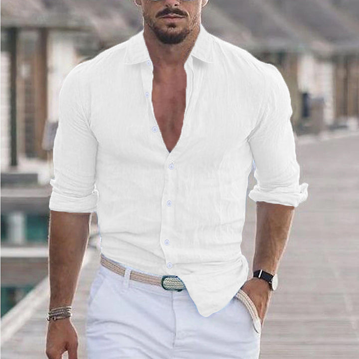 Men's Lightweight Linen Button Shirt Lune London