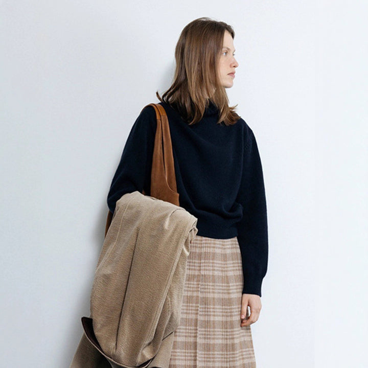 Pull turtleneck confortable pour femmes en tricot Chic & Stil de haute qualité