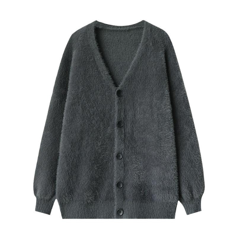 Women Cozy Cardigan with Deep V-neck and Soft Material Lune London