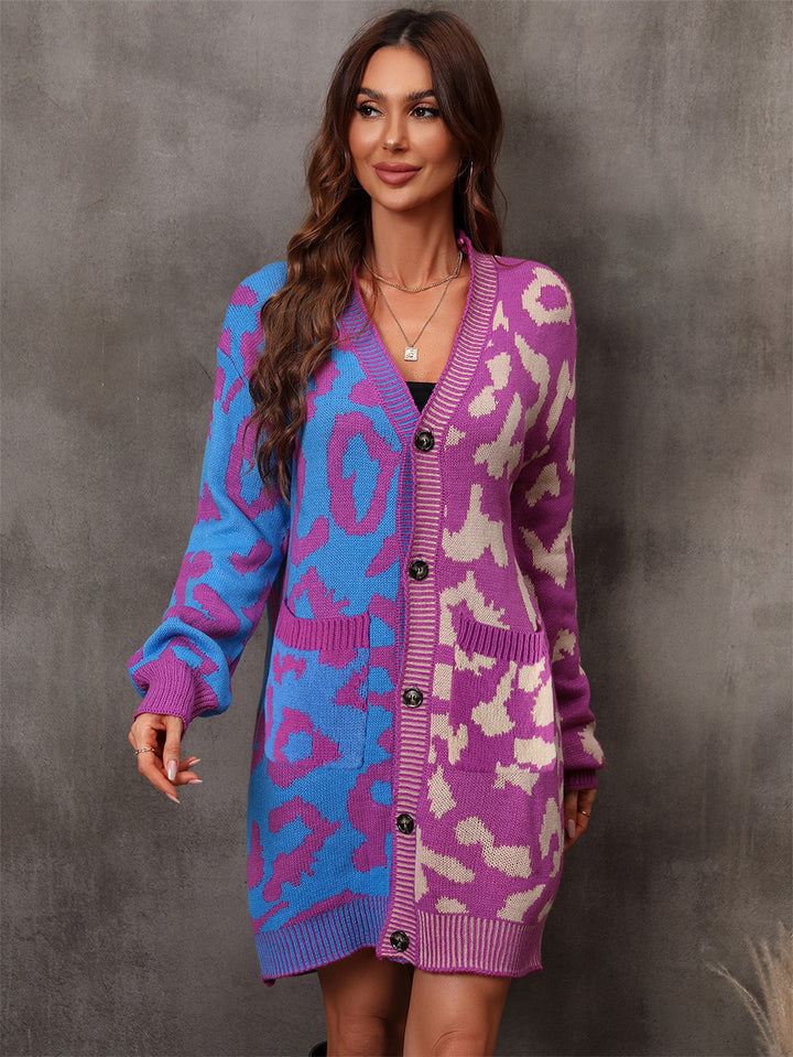 Cardigan pour femmes à coupe longue avec motif accrocheur Chic & Stil