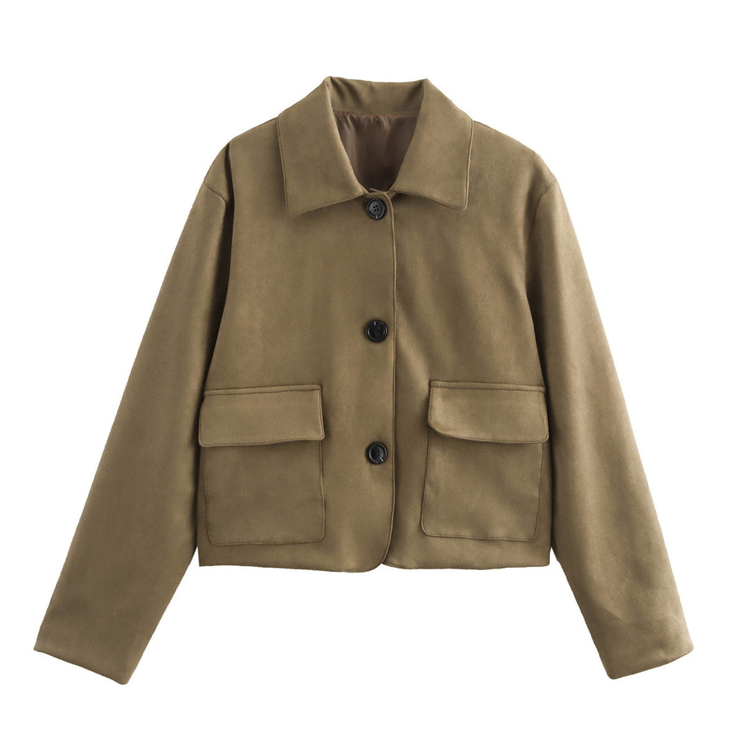 Fashionable and high-quality women's transition jacket with large applied pockets Lune London