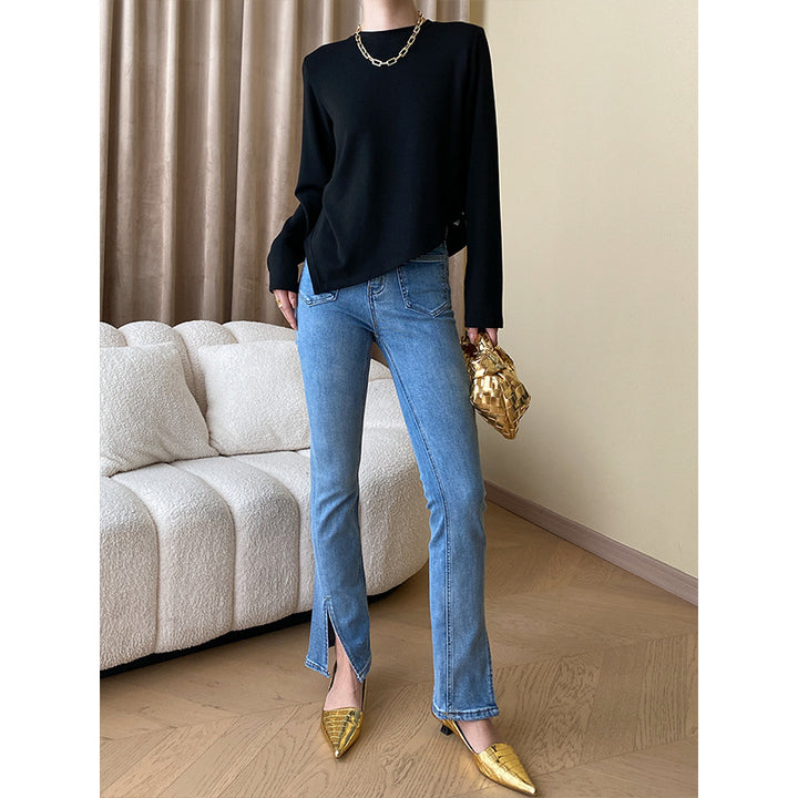 Women's High-Waisted Wide-Cut Jeans Chic & Stil