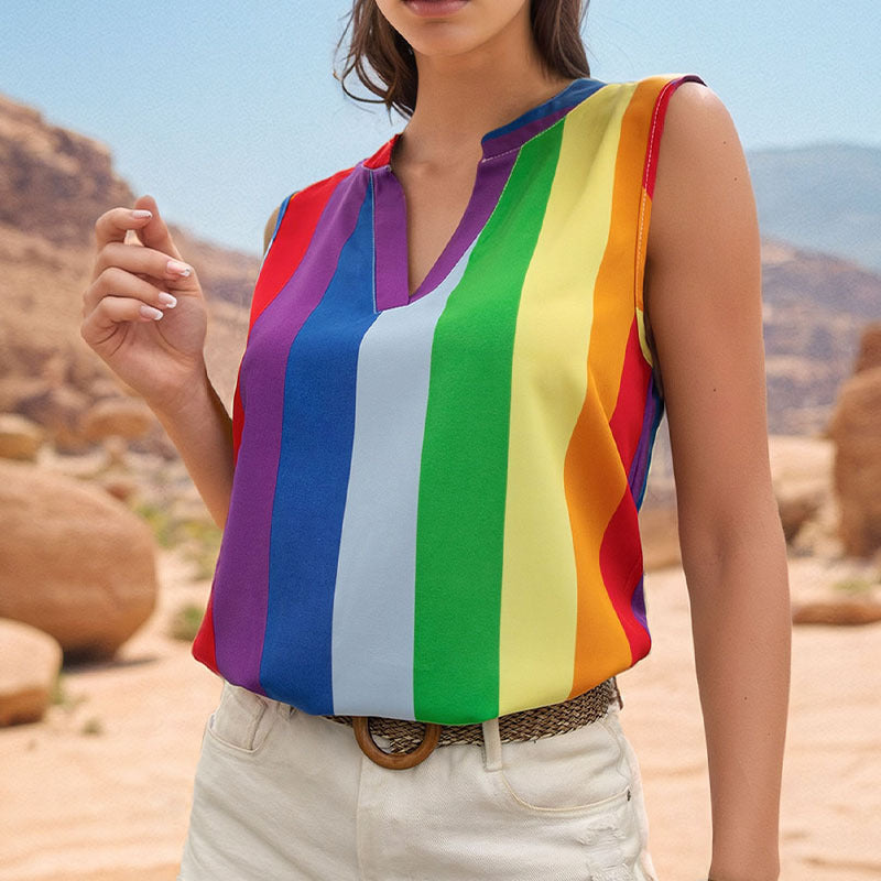 Ladies sleeveless gradient top Lune London