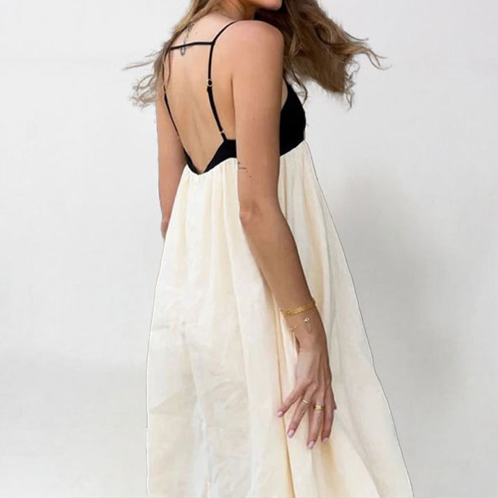 Robe maxi d'été pour femme avec coupe élégante et détails de bretelles Chic & Stil