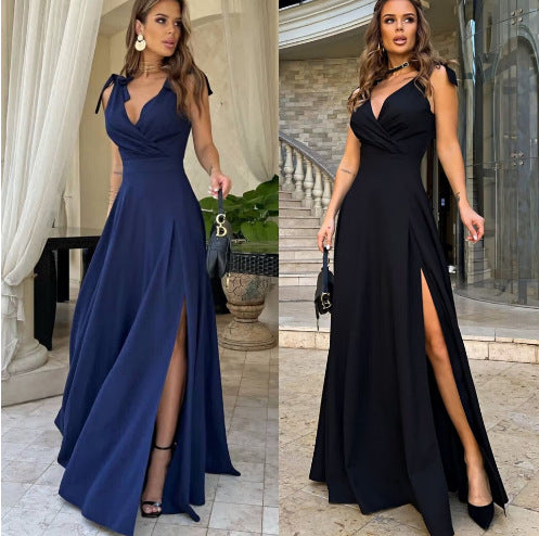 Ladies Elegant Maxi Dress with Lune London Split