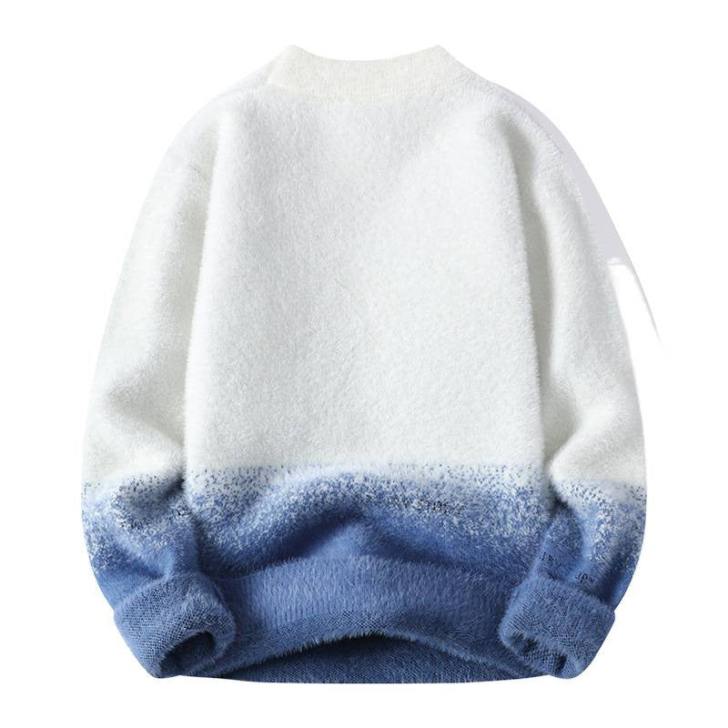 Women's Fluffy Winter Sweater with Creative Design and High Collar Lune London