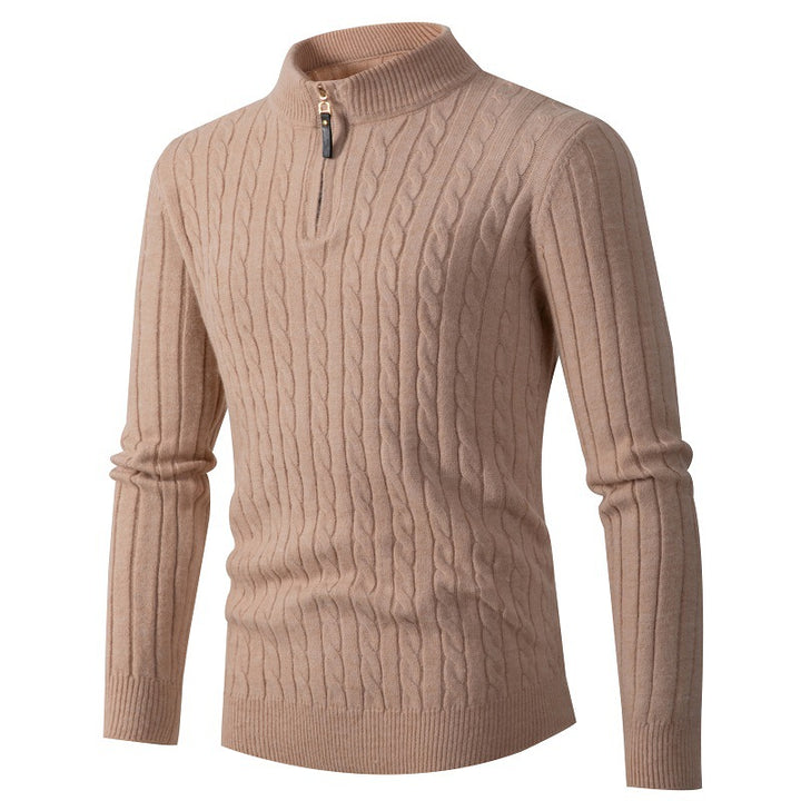 Fine knit pullover for men with high collar Lune London