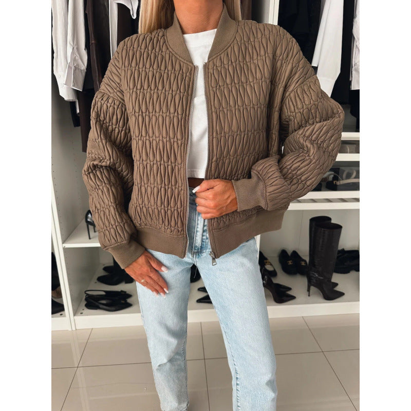Quilted jacket for women with a sporty and elegant design featuring voluminous sleeves Lune London
