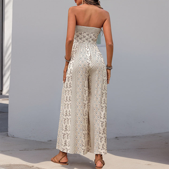 Lune London bohemian sleeveless maxi dress for women with an elegant tied belt