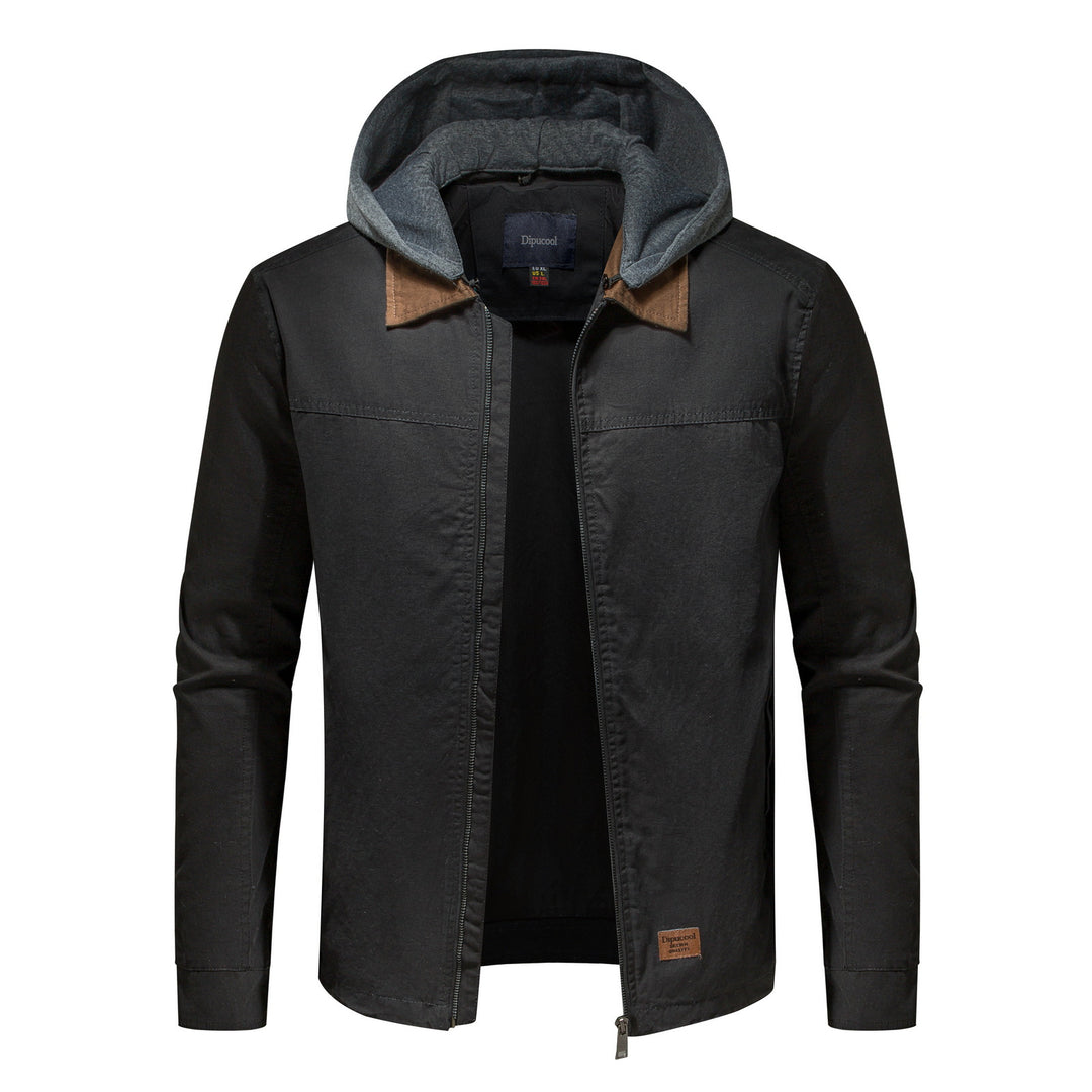 Utility jacket for men with removable hood Lune London