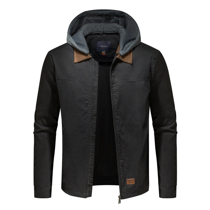 Utility jacket for men with removable hood Lune London