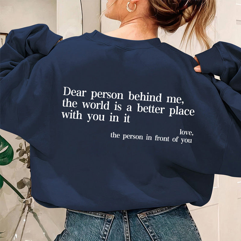 Women's sweatshirt with inspiring lettering Lune London
